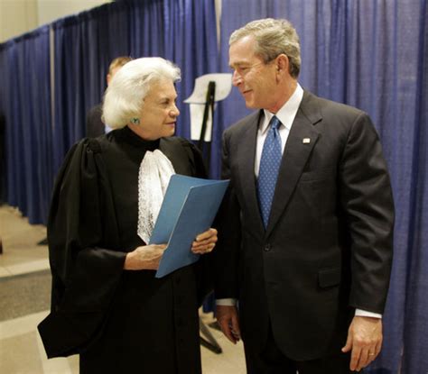 President George W Bush And Supreme Court Justice Sandra Day Oconnor