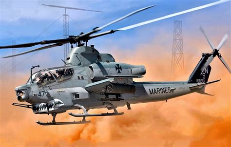 Wallpaper Usa Super Cobra Usmc Attack Helicopter Ah 1z