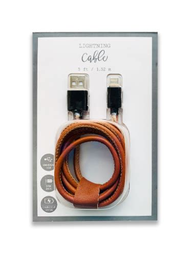 Ig Design Leather Lightning Charging Cable 5 Ft Qfc