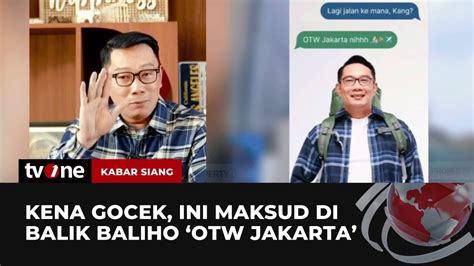 Ridwan Kamil Buka Suara Soal Baliho Otw Jakarta Kabar Siang Tvone Youtube