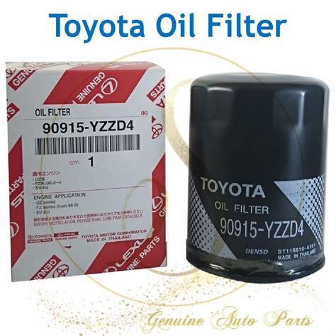 100 Original Toyota Genuine Oil Filter 90915 YZZD4 Hilux Innova