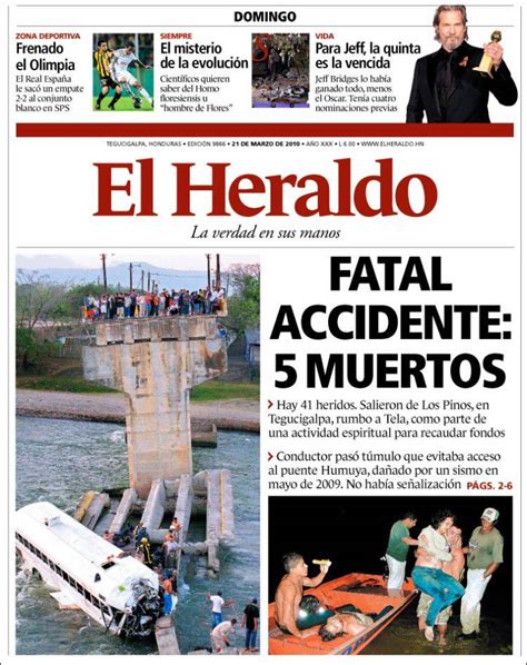 Diario El Heraldo De Tegucigalpa Honduras Periodicos Diario El Heraldo