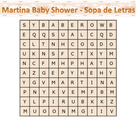Sopa De Letras Para Baby Shower Niños Imagui