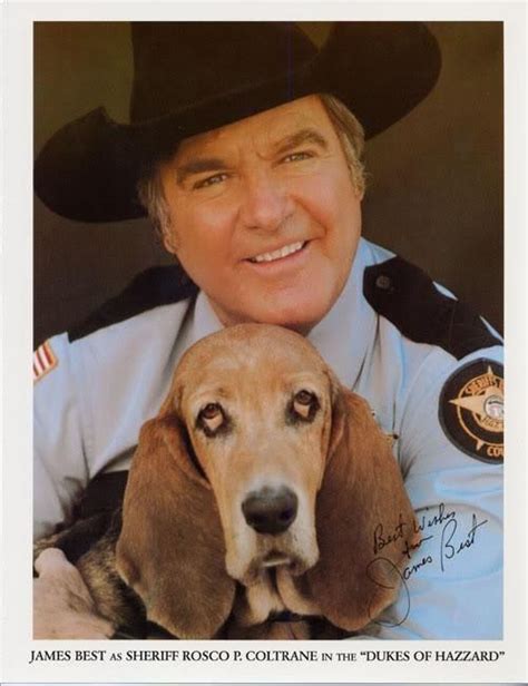 James Best Sheriff Rosco P Coltrane And Basset Hound Flash In The