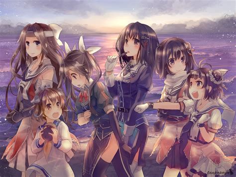 Hintergrundbilder Illustration Sonnenuntergang Anime Kantai