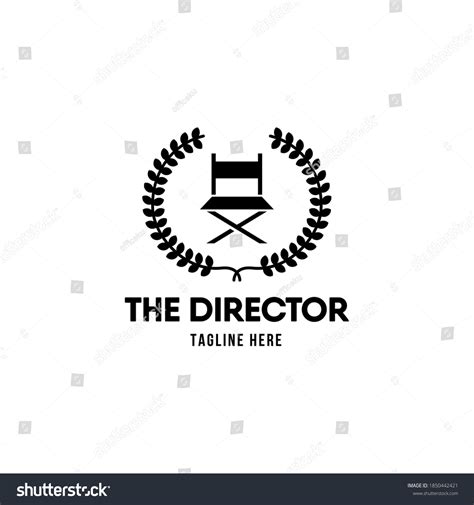 Directors Chair Logo Design Film Production Stock Vector Royalty Free