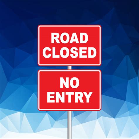 Road Closed Sign Illustrations Royalty Free Vector