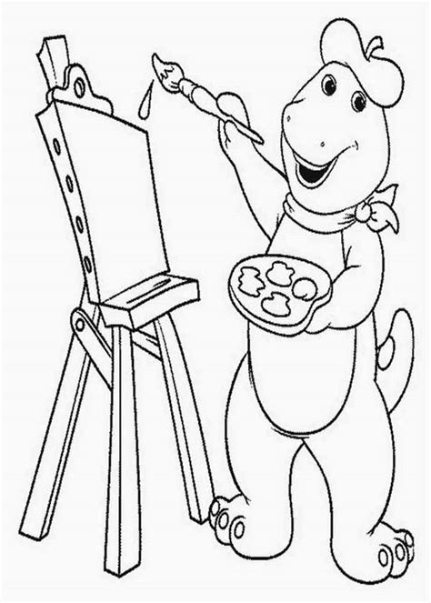 Barney Coloring Pages Learny Kids