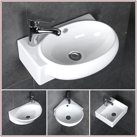 Bathroom Small Wash Basin Sink Ceramic White Mini Wall Mounted Wash Hand Basins Toilets Corner