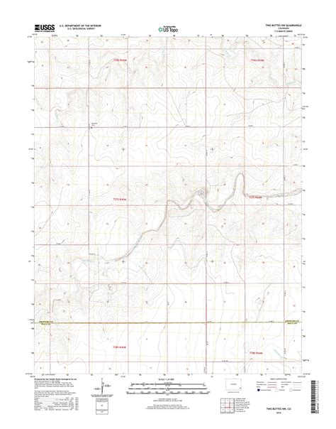 Mytopo Two Buttes Nw Colorado Usgs Quad Topo Map