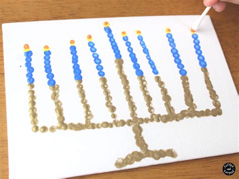 How To Make Hanukkah Art With Pointillism For Decorations