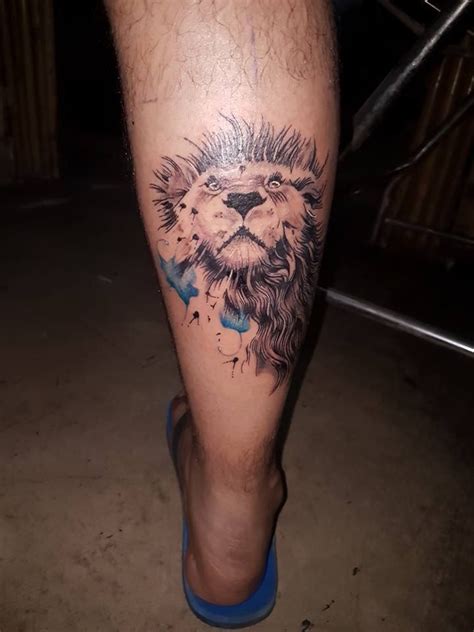 Calf Tattoo Lion Leg Tattoo Lion Tattoo Design