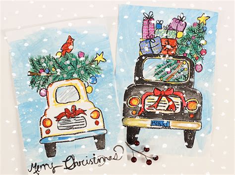 This lesson on how to draw a sitting cat will suit all novice artists. How to Draw a Christmas Car | Deep Space Sparkle | Bloglovin'