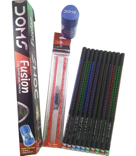 Doms Fusion X Tra Super Dark Pencils Set Of 1 Packets 10 Pencils