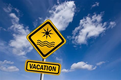 On Vacation Sign Stock Vector Illustration Of Vacation 50775549