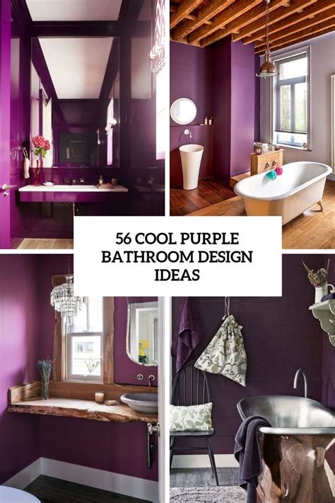 56 Cool Purple Bathroom Design Ideas Purple Bathrooms Dark Purple
