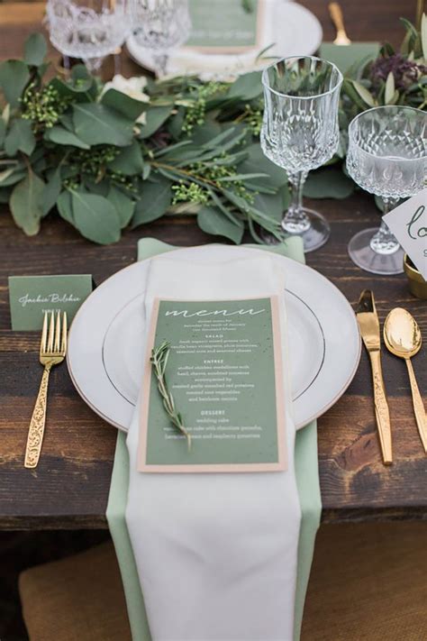 Green Wedding Table Decorations Wedding Ideas By Colour