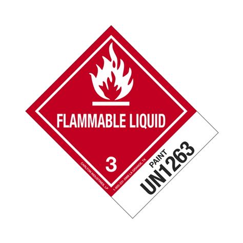 Hazmat Shipping Labels Paint Un Flam Liq X