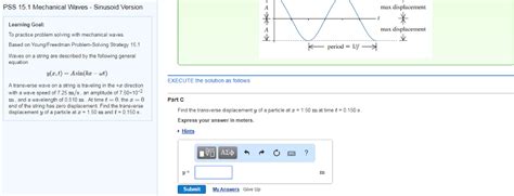 Consider the wave equation initial value problem in $\mathbb r^3$ with spatially variable wave speed, denoted by. Solved: PSS 15.1 Mechanical Waves Sinusoid Version Max Dis ...