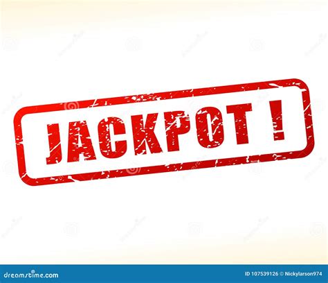 Jackpot Red Text Stamp Stock Vector Illustration Of Score 107539126