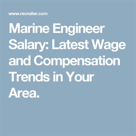 Marine Engineer Salary Latest Wage And Compensation Trends In Your