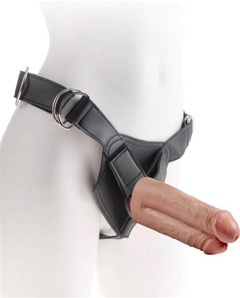 Pipedream King Cock Strap On Harness W 7 Two Cocks One Hole Tan