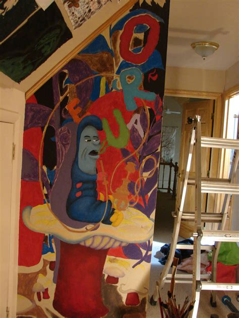 alice in wonderland mural wip by artistic xxx romance on deviantart