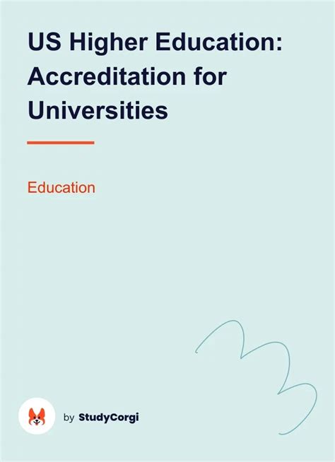 Us Higher Education Accreditation For Universities Free Essay Example