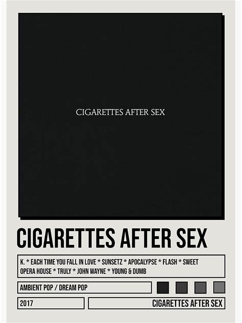 Cigarettes After Sex Self Titled Album Poster Poster By Oscarlobban