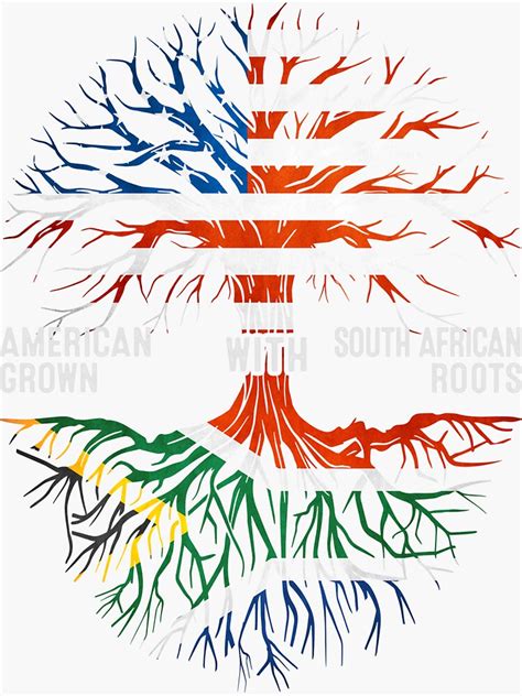 American Grown With South African Roots Tree South Africa Flag
