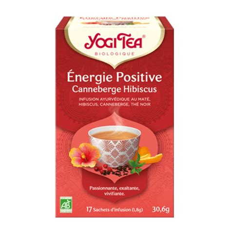 Energie Positive Canneberge Hibiscus 17 Sachets Yogi Tea Easypara