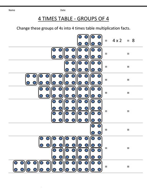 Grade 4 Times Table Worksheets