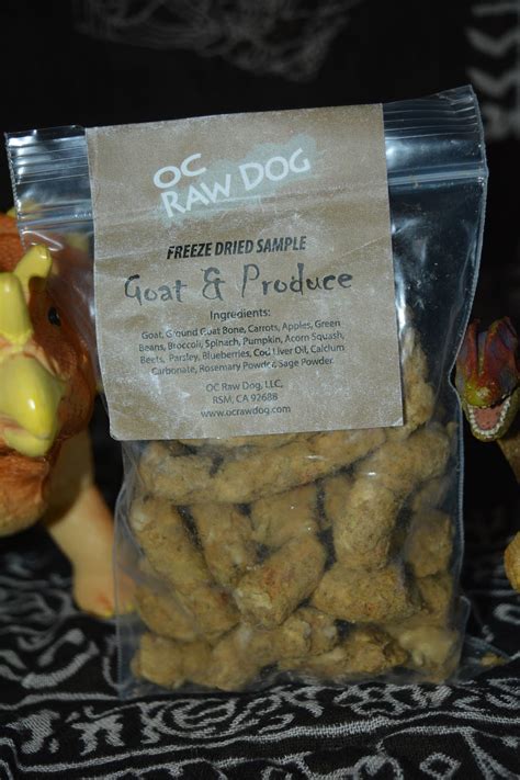 85% of protein from raw animal ingredients mixed with organic fruits and vegetables. The Dog Geek: Food Friday: OC Raw Dog Freeze Dried Food