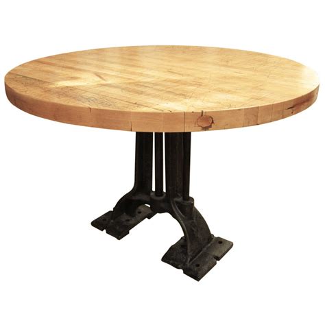 The butcher table is a crafting station made for the butcher profession of sl colonies. Refurbished Round Butcher Block Table with Heavy Cast Iron ...