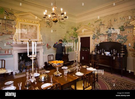 Uk England Wiltshire Avebury Manor Governor Of Jamaica Dining Stock