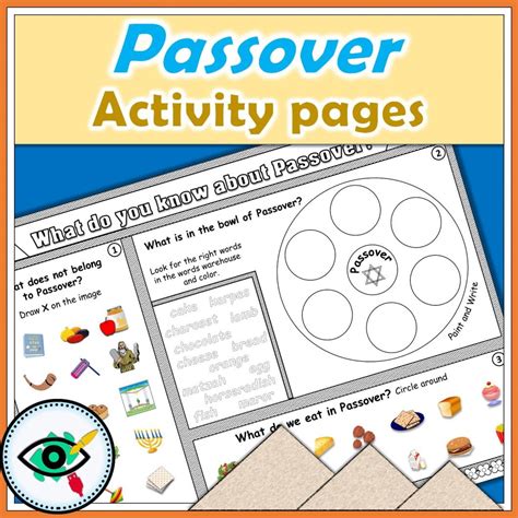 Passover Activity Pages For Kids Planerium