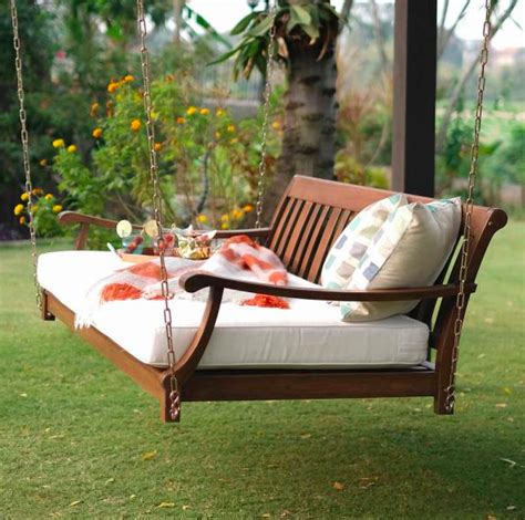 Hampton Bay Cane Patio Outdoor Patio Swing With Square Back Cushions
