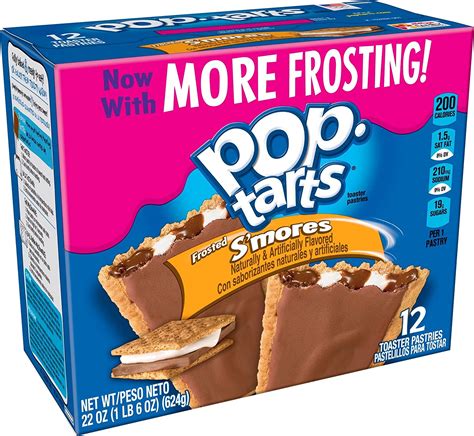 Pop Tarts Breakfast Toaster Pastries Frosted S Mores Flavored 22 Oz 12 Count Pack