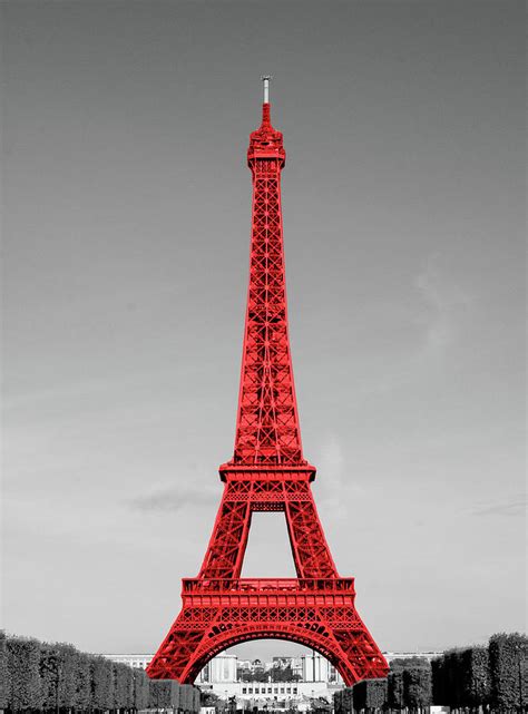 Eiffel Tower In Red Painting By Emily Navas Pixels