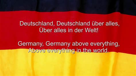 Das Deutschlandlied Germany National Anthem German And English Lyrics