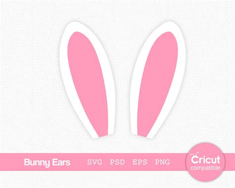 Bunny Ears cut file Bunny Ears svg Bunny clipart. Bunny Ears cricut
