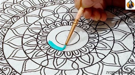 How To Draw Mandala Step By Step Mandala On Canvas Dot Mandala Art