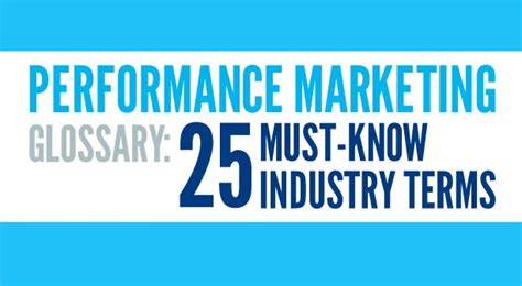 Performance Marketing Glossary 25 Must Know Industry Terms Infographic