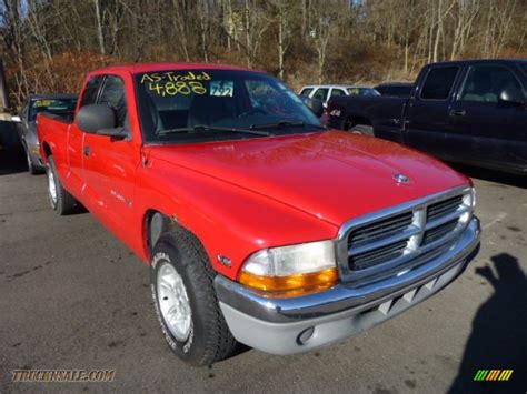 1999 Dodge Dakota Slt Extended Cab In Flame Red 175831 Truck N Sale