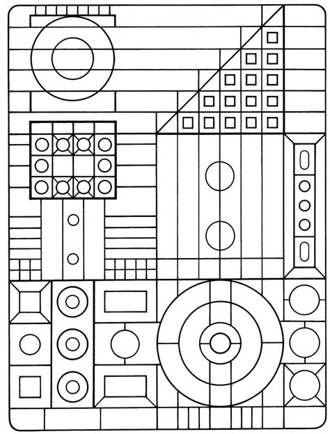 printable geometric coloring pages  kids