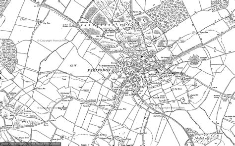 Framed Faringdon Map Print Illustrated Map Of Faringdon Faringdon