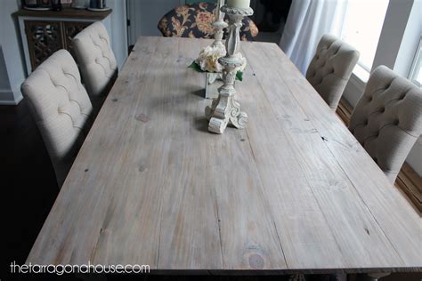 Nothing can beat the rustic prettiness that a diy farmhouse table as stunning as this one can add to your home. Whitewashed Farmhouse Table | Ana White