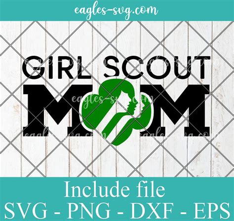 Girl Scout Mom Trefoil Svg Pdf Png For Silhouette Or Cricut