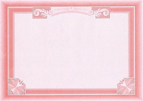 Pink Certificate Border Template