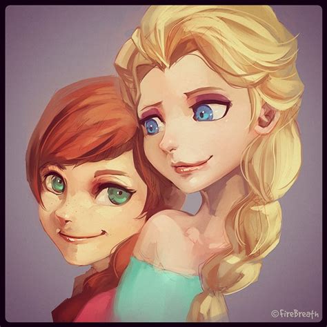 Elsa And Anna Frozen Drawn By Jiroart Danbooru